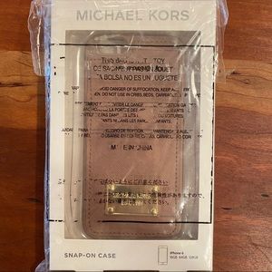 Michael Kors Dusty Rose Leather Snap On Case